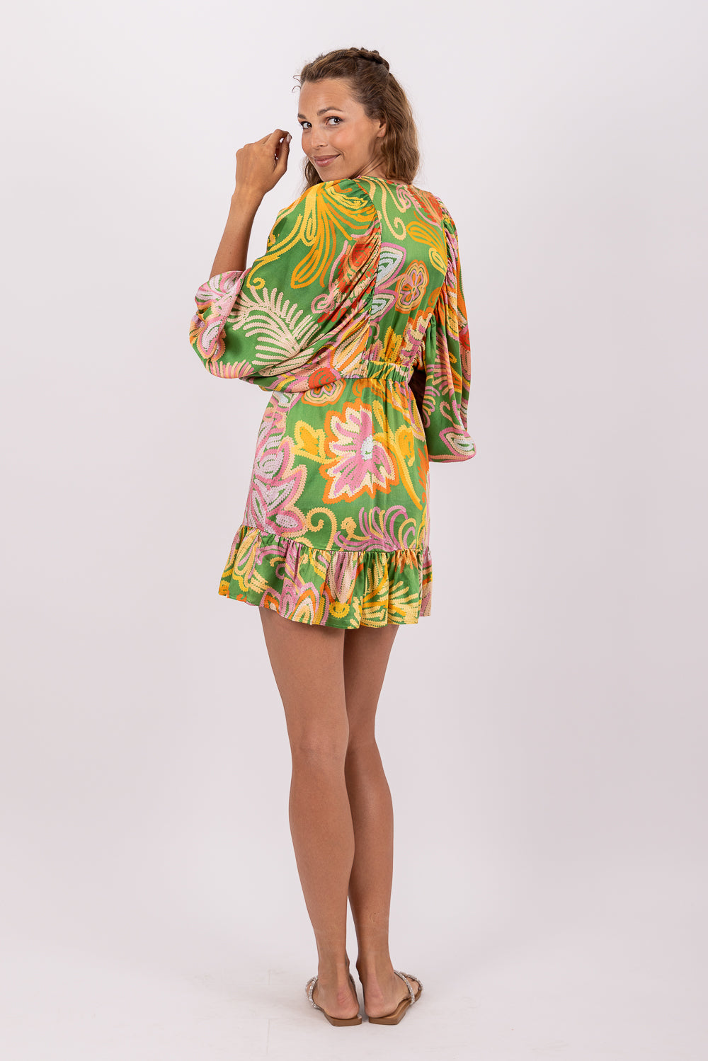 agata marine short dress Agata Linen Mini Dress