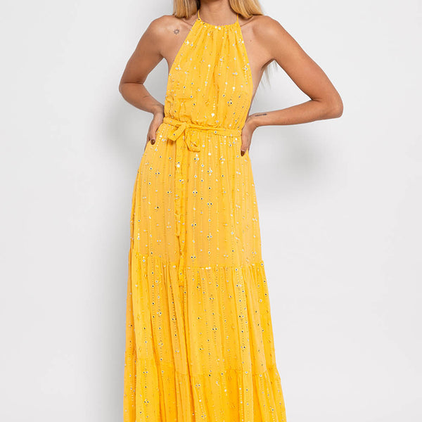 ■RECTO■ BOHEMIAN CORSICA OVER DRESS (LEMON YELLOW) JeremyJakubo-Sundress2024-ETE-