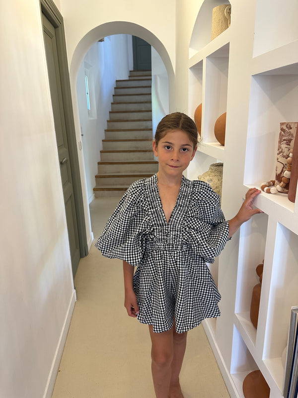 ALICIA BABY GINGHAM BLACK