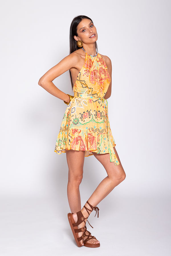 ALICE SHORT DRESS SAINT TROPEZ YELLOW