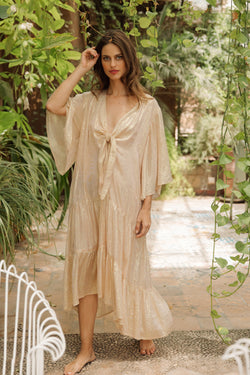 ANIKA LONG DRESS IOS GOLD