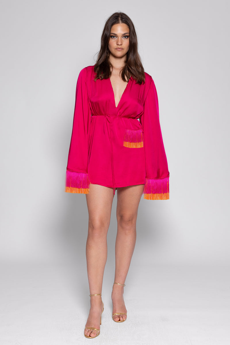 sundress CAROLA SHORT DRESS BORA BORA RASPBERRY Magasin Vêtements