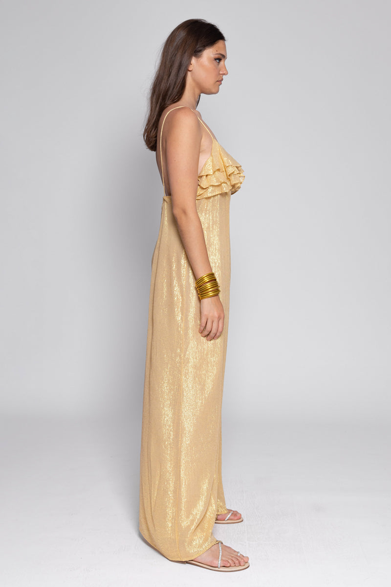 ASALIA LONG DRESS IOS BRIGHT GOLD Sundress.fr ASALIA LONG DRESS IOS BRIGHT GOLD Sundress.fr