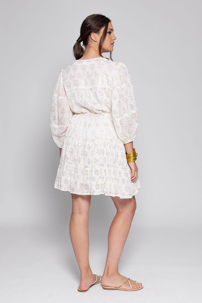 COLOMBE SHORT DRESS MOOREA WHITE