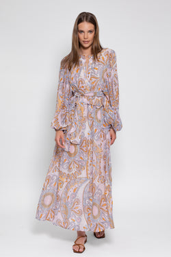SIMA LONG DRESS MARBELLA HAVANA MILKSHAKE